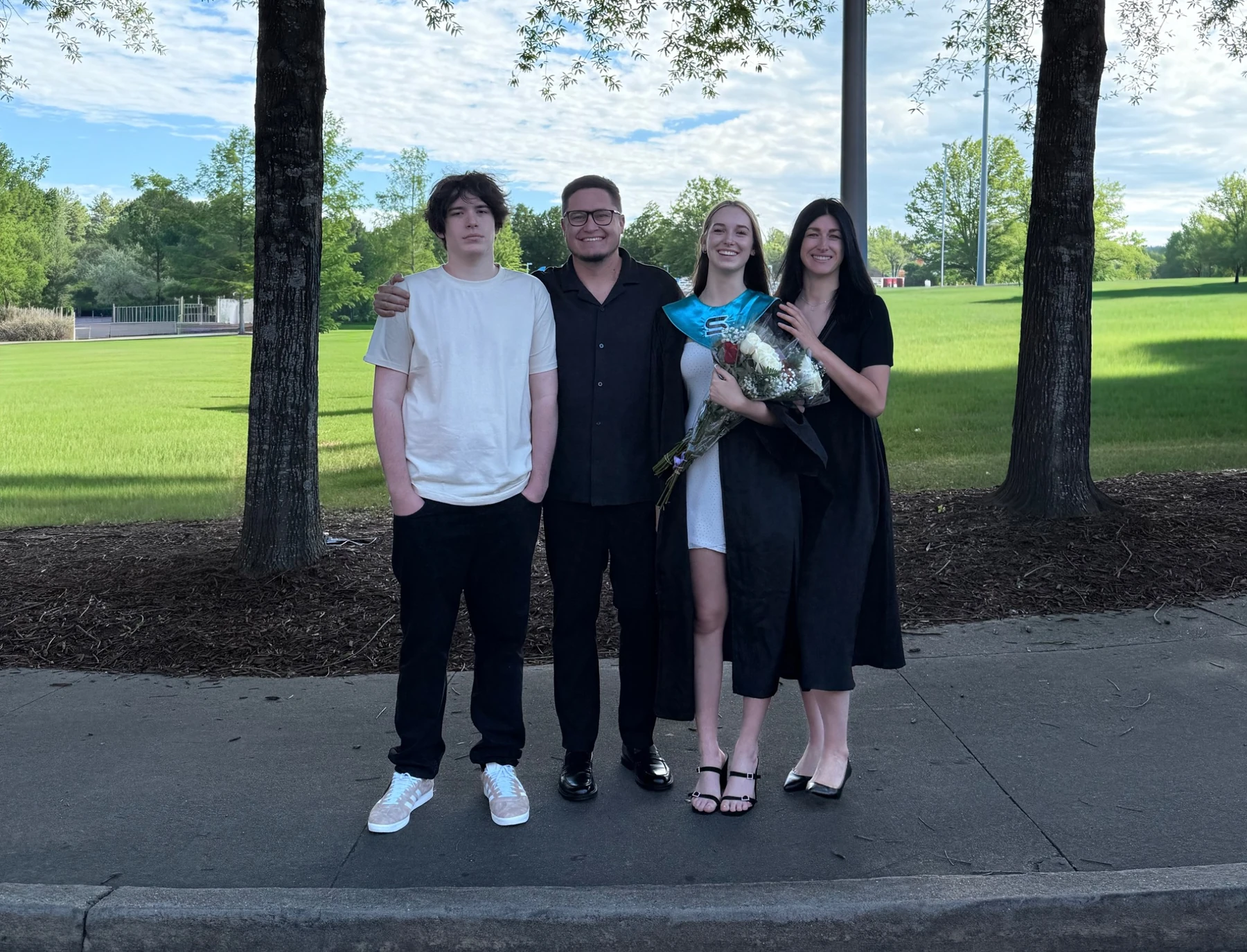 Eugene Voit with his wife and children