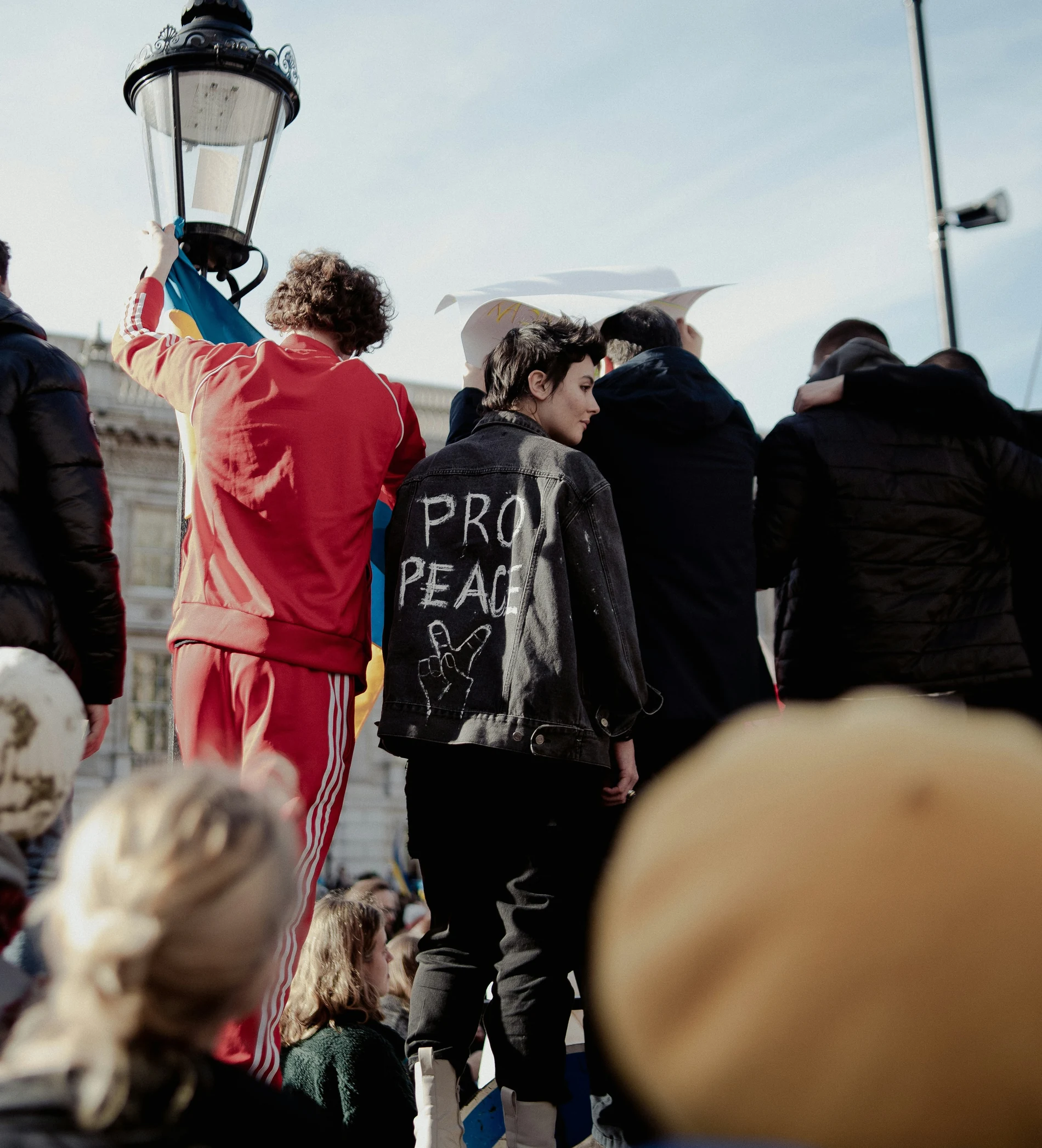 Public gathering calling for peace