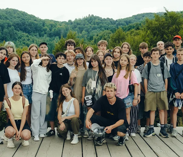 Young people attending an Oxygen Camp in Ukraine