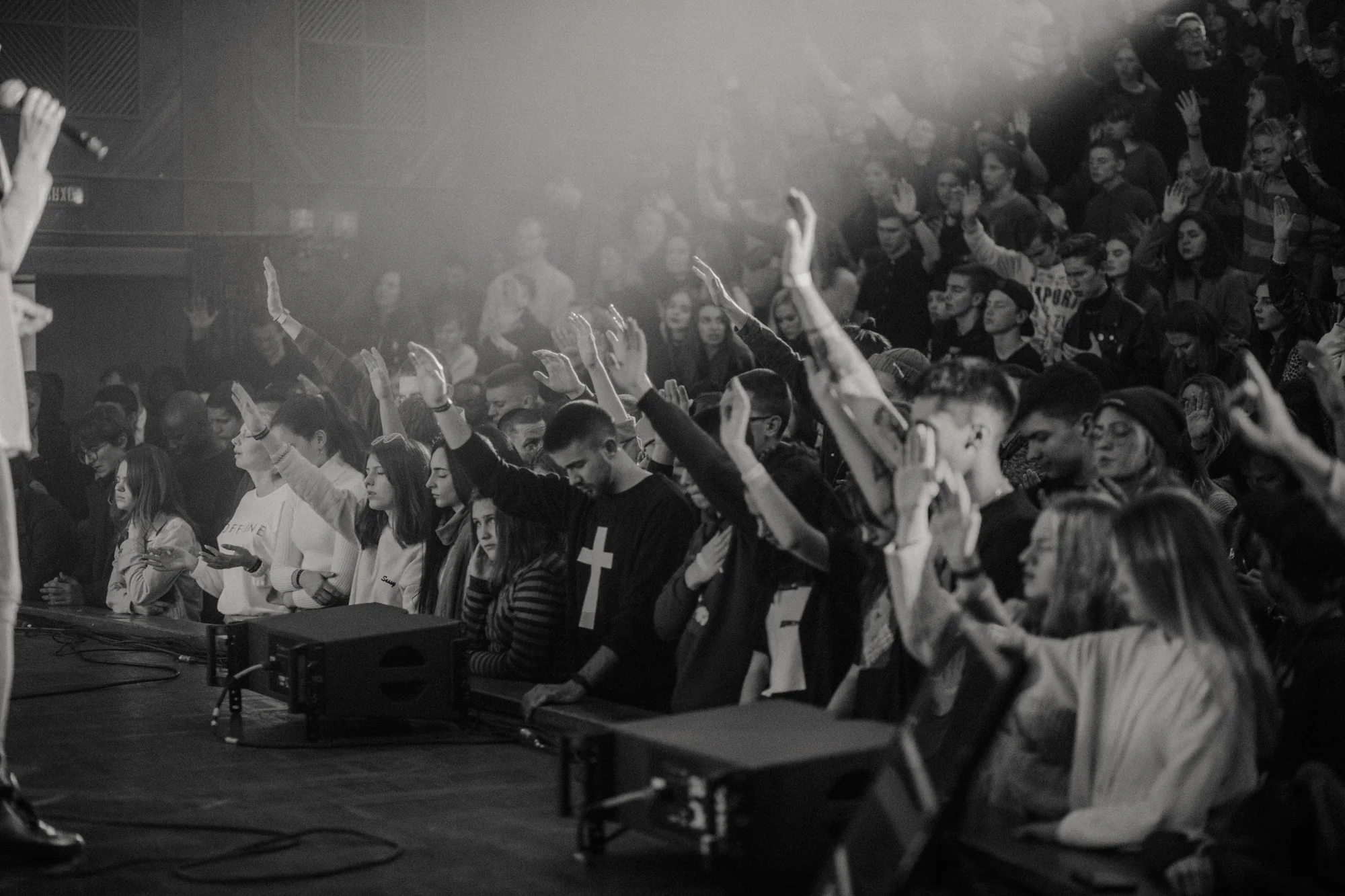 Worship and prayer gathering in Eastern Europe